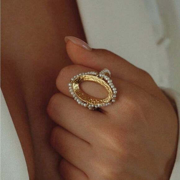 Anthropologie Jewelry - Gold and Silver Women's Ring Q407